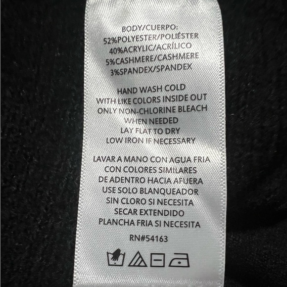 DKNY Cashmere Blend Pull On Knit Joggers Drawstring Waist Black size XL - Picture 9 of 9